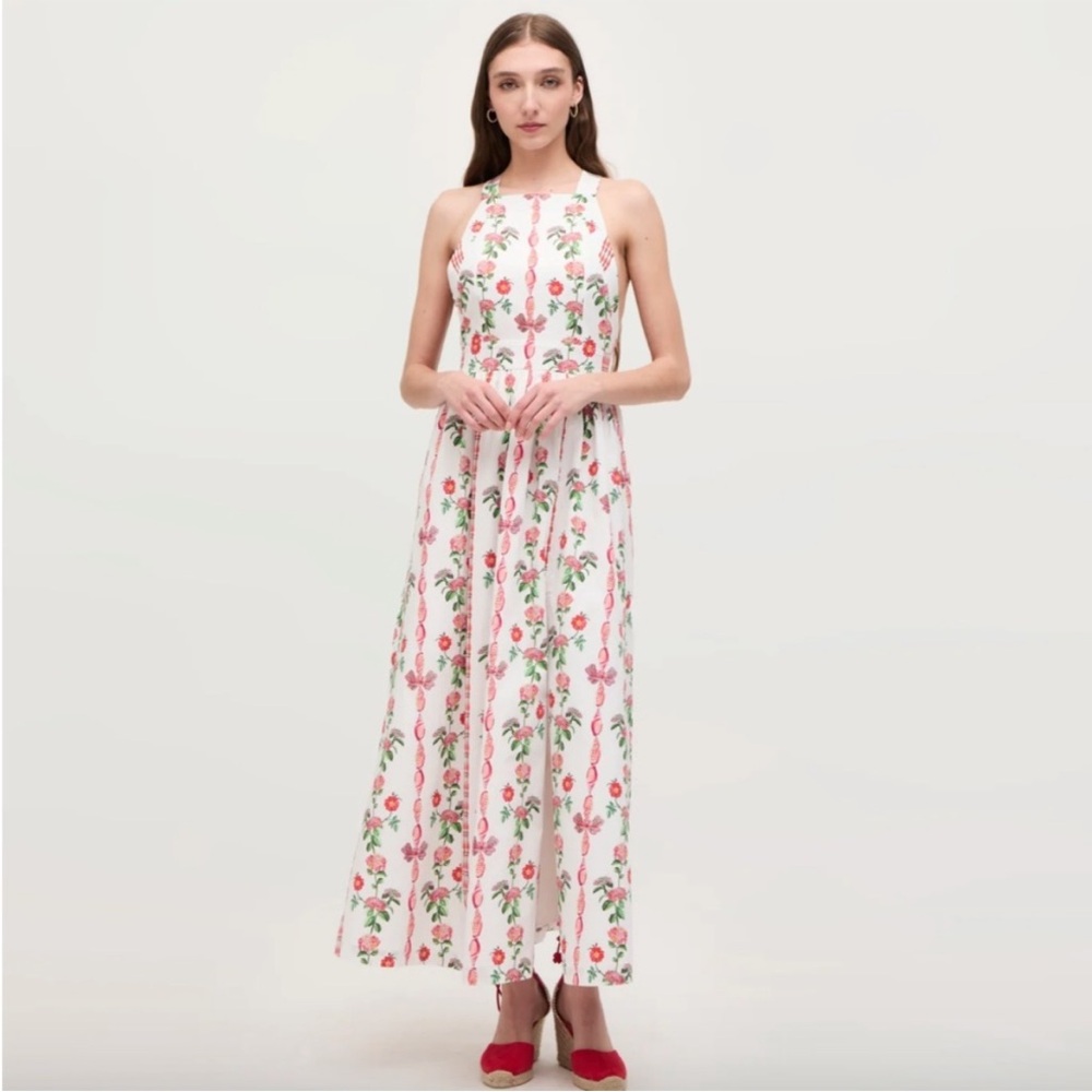 Hill House Home The Addie Dress In Red She'll Vine Stripe NWT Size Medium